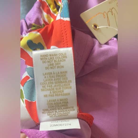 Anne Cole Halter One-Piece Swimsuit Floral-Print Shirred Size 8 NWT - Picture 5 of 9